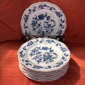 Vintage Blue Danube Salad Plates - set of 8